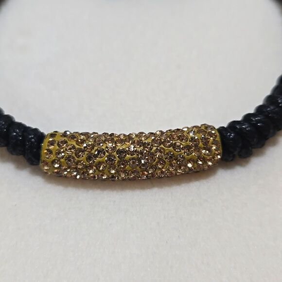 Black and Gold Adjustable Bracelet - Picture 2 of 5